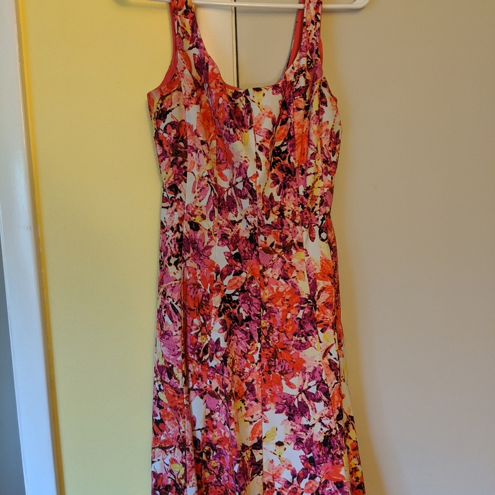 Fun floral fit and flare dress